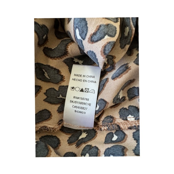 Cherie Los Angeles Leopard print spaghetti strap wide leg jumper size small - Picture 8 of 10